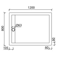 Поддон из литьевого мрамора Aquanet Stone Lite 120x80 00203599