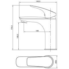 Смеситель для раковины Aquanet Atletic AF310-10C 00216760