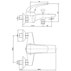 Смеситель для ванны Aquanet Cobra SD90361 00187201