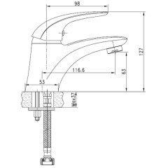 Смеситель для раковины Aquanet Cobra SD90363 00187202