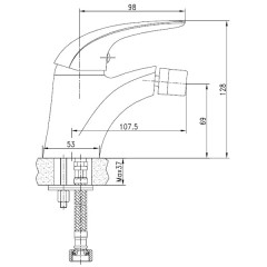 Смеситель для биде Aquanet Cobra SD90364 00187203