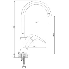 Смеситель для кухни Aquanet Cobra SD90365 00187205