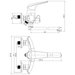 Смеситель универсальный Aquanet Conte SD91389A 00187220