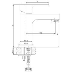 Смеситель для раковины Aquanet Cubic SD90443-2 00187228
