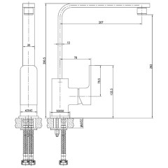 Смеситель для кухни Aquanet Cubic SD90445 00187230