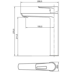 Смеситель для раковины Aquanet Logic AF320-11C 00216765