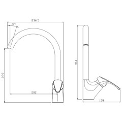 Смеситель для кухни Aquanet Practic AF100-41C 00216750