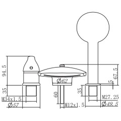 Смеситель на борт ванны Aquanet Practic 2 AF111-63B 00216780