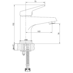 Смеситель для раковины Aquanet Round Handle SD90703 00187223