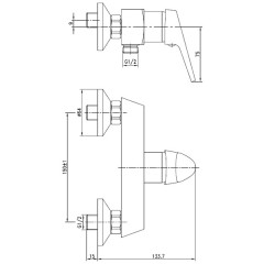 Смеситель для душа Aquanet Round Handle SD90707 00187225