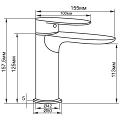 Смеситель для раковины Aquanet Stark FF35273-6 00189342