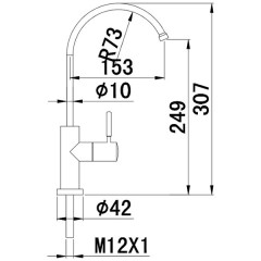 Кран для питьевой воды Aquanet Steel AF210-91S 00225487