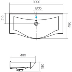 Раковина мебельная Santek Беверли 100 1WH302502