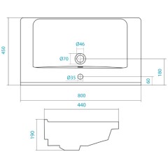 Комплект мебели Акватон Капри 80 таксония темная