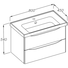 Комплект мебели Opadiris Smile Элеганс 80