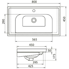 Тумба с раковиной Opadiris Smile Элеганс 80