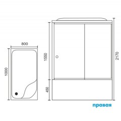 Душевая кабина Royal Bath RB8100BP3-WC-CH R