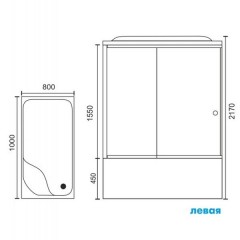 Душевая кабина Royal Bath RB8100BP6-WC-CH L