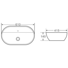 Раковина накладная BelBagno BB1346