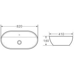 Раковина накладная BelBagno BB1347