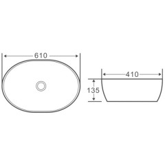 Раковина накладная BelBagno BB1348