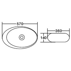 Раковина накладная BelBagno BB1396