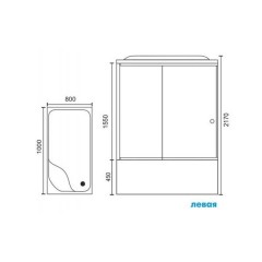 Душевая кабина Royal Bath RB8100BP1-T-CH L