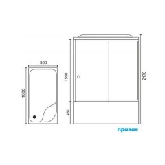 Душевая кабина Royal Bath RB8100BP1-M-CH R