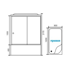Душевая кабина Royal Bath RB8120BP2-T-CH R