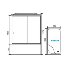 Душевая кабина Royal Bath RB8120BP2-M-CH L