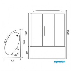 Душевая кабина Royal Bath RB150ALP-C-CH R