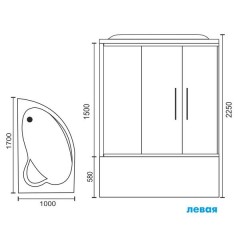 Душевая кабина Royal Bath RB170ALP-C-CH L