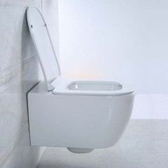Унитаз подвесной BelBagno Genova BB1102CH+BB1102SC безободковый