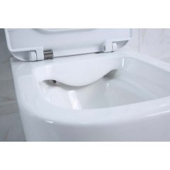Унитаз подвесной BelBagno Genova BB1102CH+BB1102SC безободковый