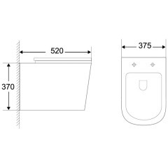 Унитаз подвесной BelBagno Genova BB1102CH+BB1102SC безободковый