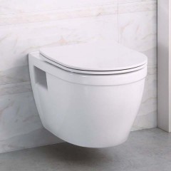 Унитаз подвесной BelBagno Loto BB070CHR+BB070SC безободковый
