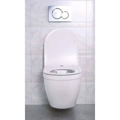 Унитаз подвесной BelBagno Loto BB070CHR+BB070SC безободковый