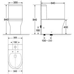 Унитаз BelBagno Monica BB805CPR+BB806T+BB805SC безободковый