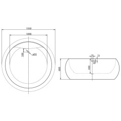Ванна акриловая BelBagno BB30-1550