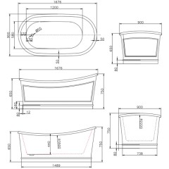 Ванна акриловая BelBagno BB32