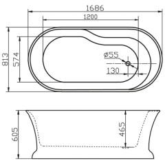 Ванна акриловая BelBagno BB300