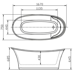 Ванна акриловая BelBagno BB302