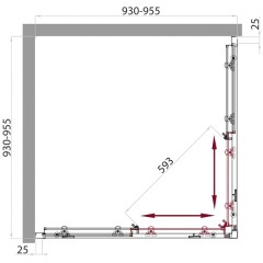 Душевой угол BelBagno Sela SELA-A-2-95-Ch-Cr