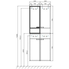 Шкаф подвесной Акватон Флай 35 1A237903FAX1L