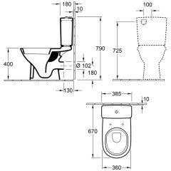 Бачок сливной Villeroy & Boch O.novo 5760G101