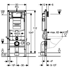 Инсталляция с унитазом Geberit Duofix Smyle Square