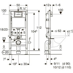 Инсталляция Geberit 458.128.21.1 + унитаз Cerutti B-2380-3 безободковый с сиденьем
