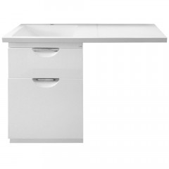 Тумба с раковиной Misty Куба 120 с бельевой корзиной L