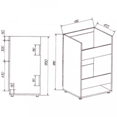 Тумба под раковину Misty Мексика 50 П-Мекс01060-0113Я