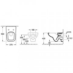 Унитаз подвесной Villeroy & Boch Joyce 5607R001 безободковый